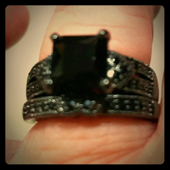 Black Onyx Wedding Set - Picture 1 of 1